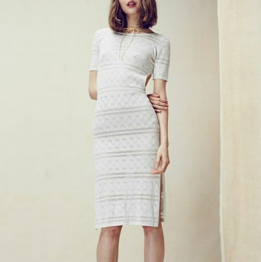For Love & Lemons Joni Midi Dress Knitz S